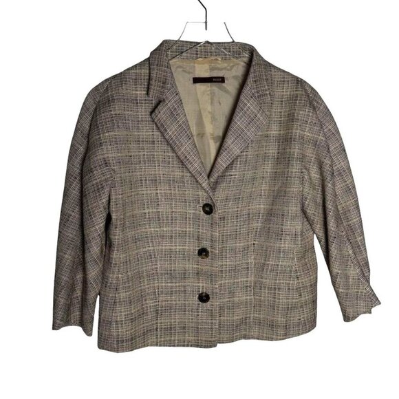 Bally Womens 80's Vintage Cropped Blazer Italian Size 42 / US Medium womens jack - Picture 2 of 9